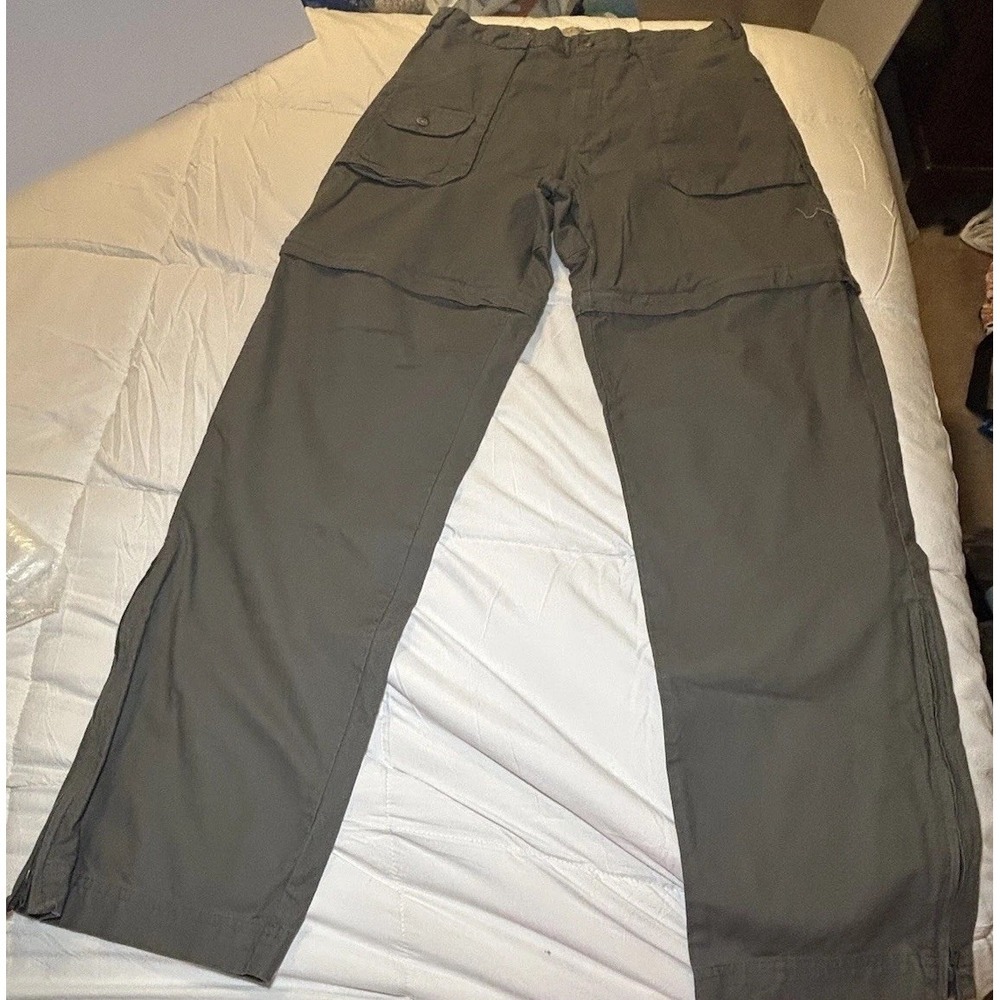 Cabela Outdoor Pants Army Green Size 34x34 Zips Off Into Shorts